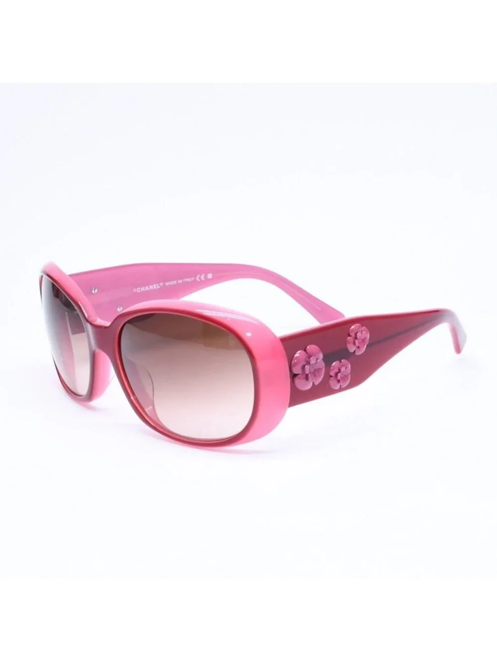 Chanel Sunglasses Eyewear CC Logo Camellia Pink